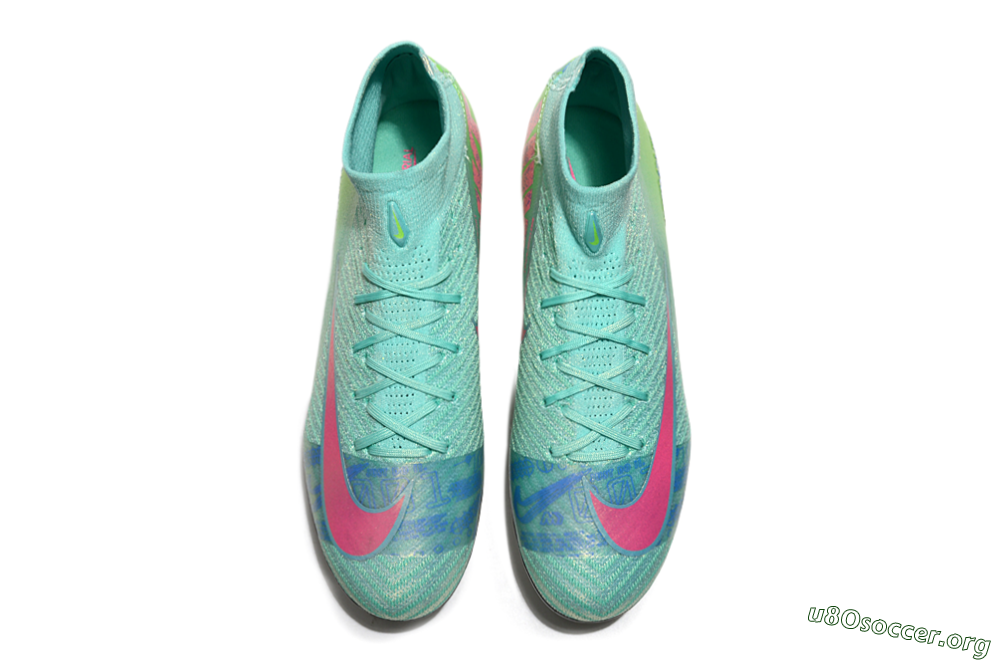 Nike Air Zoom Mercurial Superfly 10 Elite SG Football Boots - Jade/Pink/Blue 4