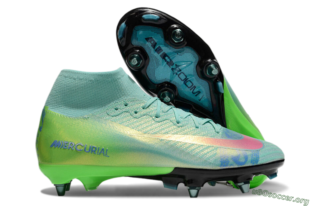 Nike Air Zoom Mercurial Superfly 10 Elite SG Football Boots - Jade/Pink/Blue 2