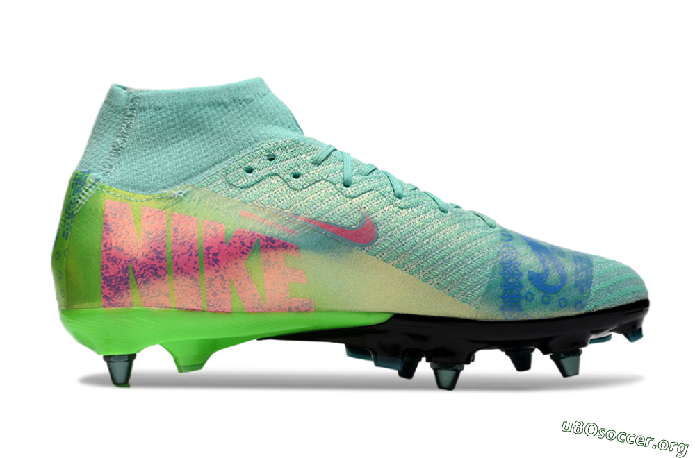 Nike Air Zoom Mercurial Superfly 10 Elite SG Football Boots - Jade/Pink/Blue 7