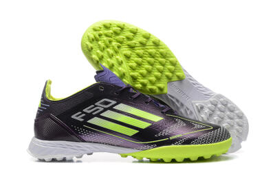 Adidas F50 Pro TF Football Shoes - Purple/Yellow/White