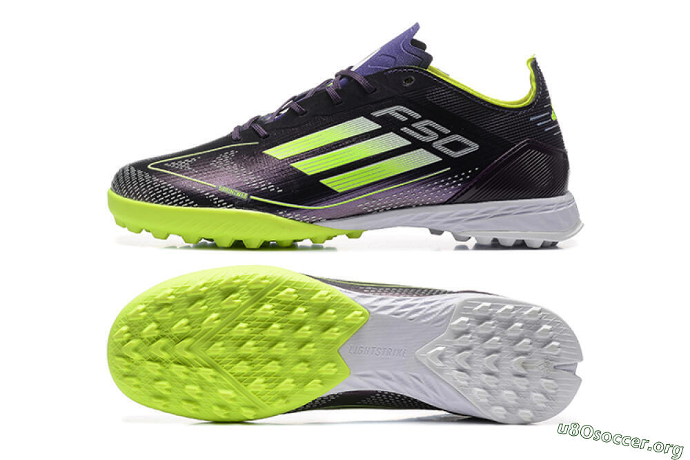 Adidas F50 Pro TF Football Shoes - Purple/Yellow/White 1