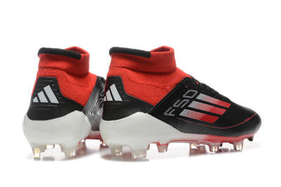 Adidas F50 Elite Mid FG Football Boots - Black/Red/White