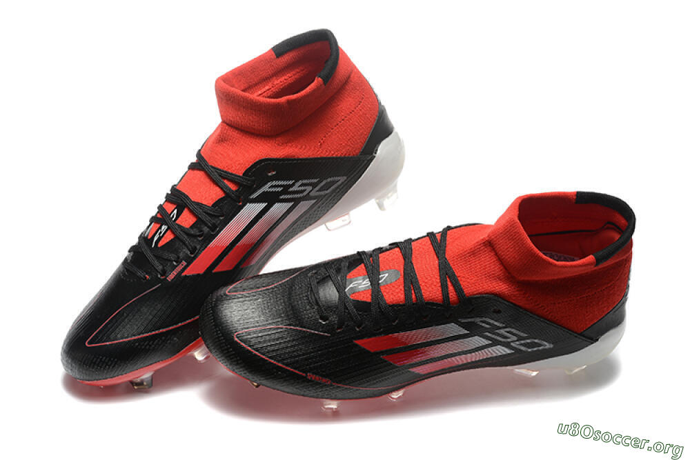 Adidas F50 Elite Mid FG Football Boots - Black/Red/White 0