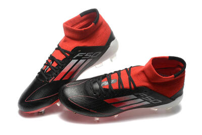 Adidas F50 Elite Mid FG Football Boots - Black/Red/White