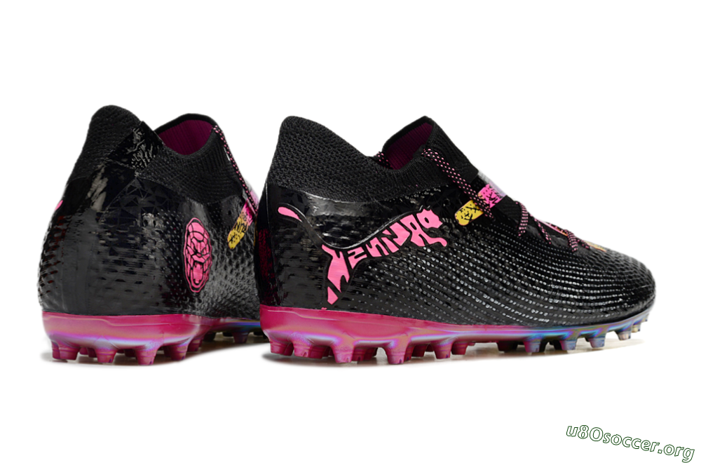 Puma Future Ultimate MG Football Boots - Black/Pink/Yellow 6