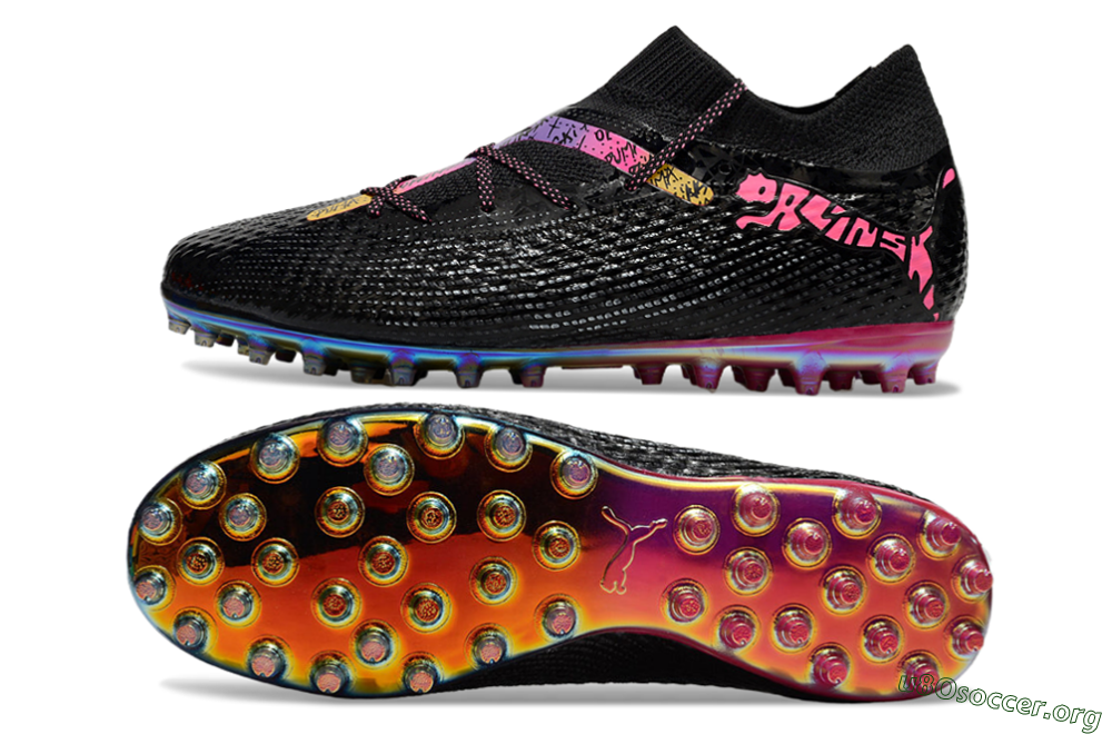 Puma Future Ultimate MG Football Boots - Black/Pink/Yellow 1