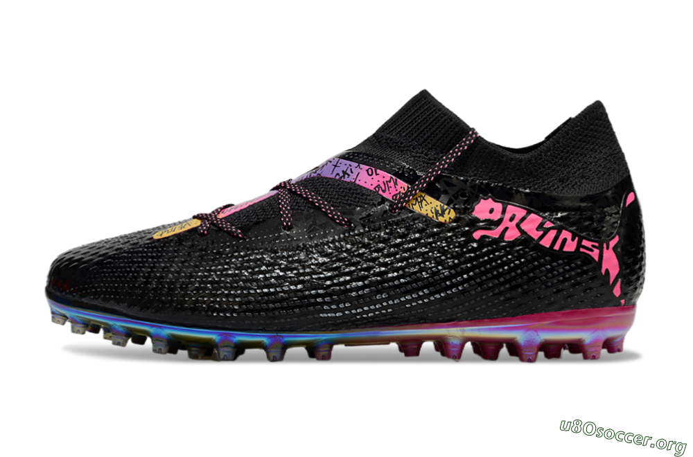 Puma Future Ultimate MG Football Boots - Black/Pink/Yellow 3