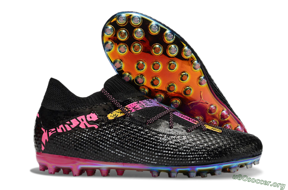 Puma Future Ultimate MG Football Boots - Black/Pink/Yellow 2