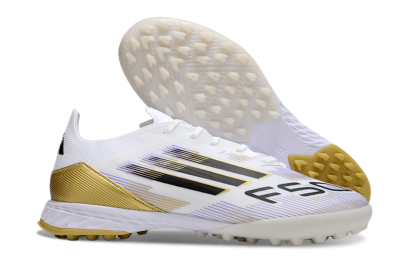 Adidas F50 Pro TF Football Shoes - White/Black/Yellow