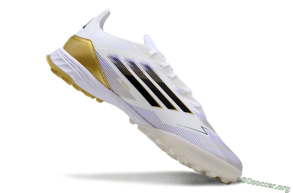 Adidas F50 Pro TF Football Shoes - White/Black/Yellow 0