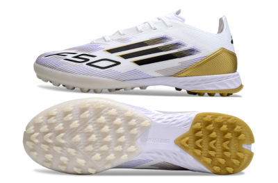 Adidas F50 Pro TF Football Shoes - White/Black/Yellow