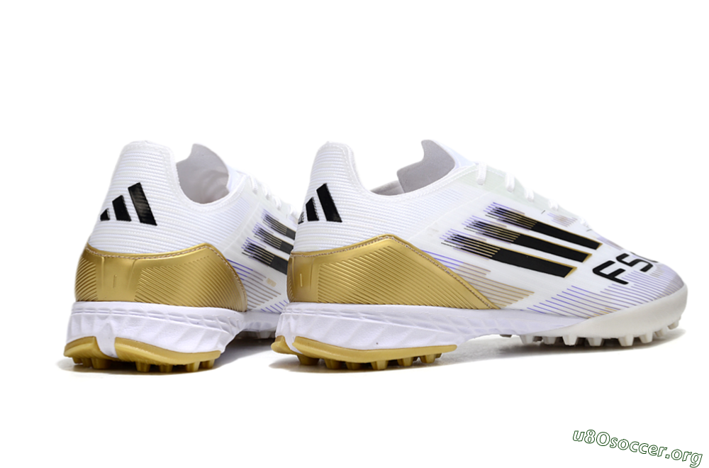 Adidas F50 Pro TF Football Shoes - White/Black/Yellow 5