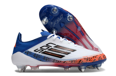 Adidas F50 Elite SG Football Boots - White/Black/Red/Blue