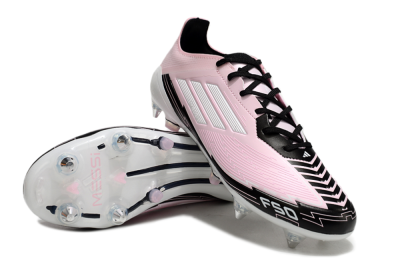 Messi x Adidas F50 Elite SG Football Boots - Pink/White/Black