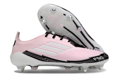 Messi x Adidas F50 Elite SG Football Boots - Pink/White/Black