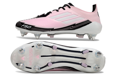 Messi x Adidas F50 Elite SG Football Boots - Pink/White/Black