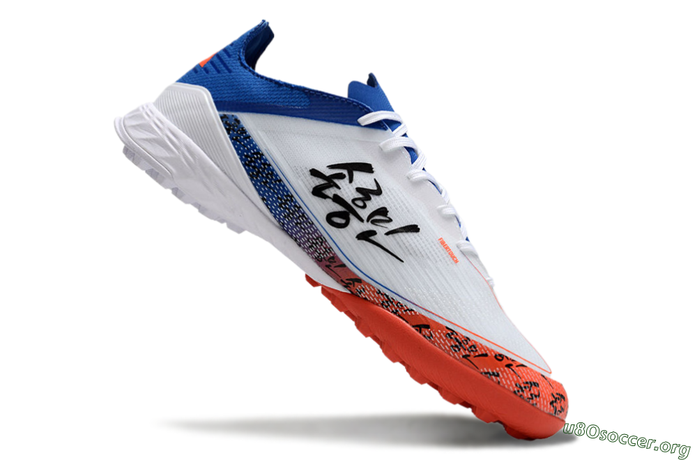Adidas F50 Elite TF Football Shoes - White/Black/Blue/Red 4
