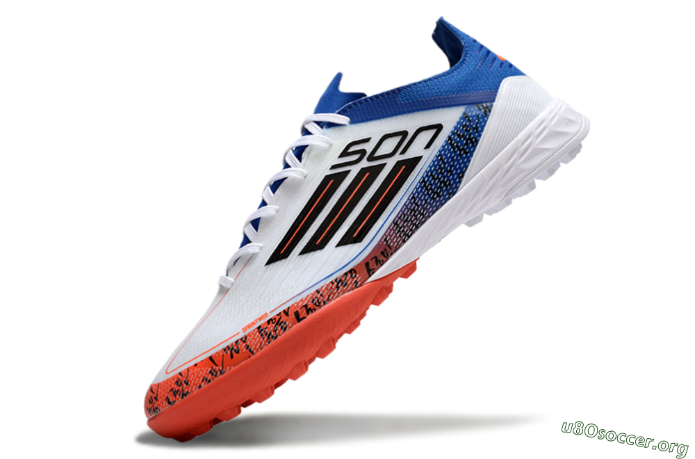 Adidas F50 Elite TF Football Shoes - White/Black/Blue/Red 5
