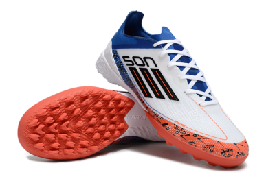 Adidas F50 Elite TF Football Shoes - White/Black/Blue/Red