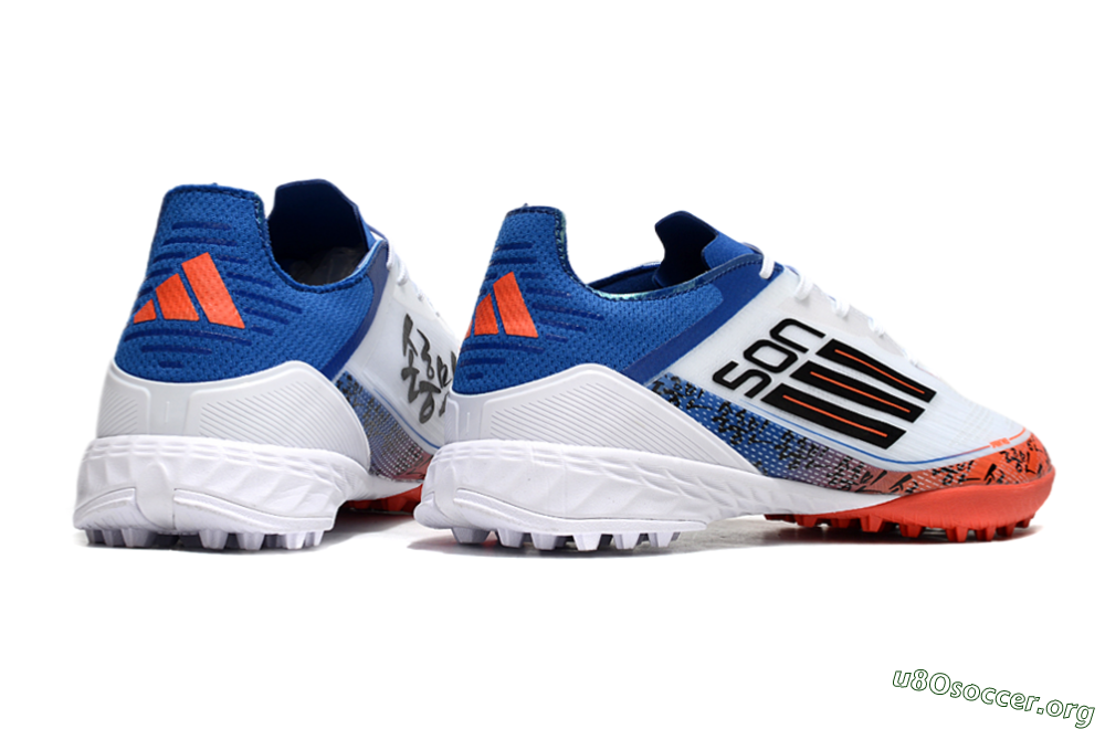 Adidas F50 Elite TF Football Shoes - White/Black/Blue/Red 6