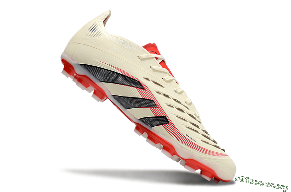 Adidas Predator 25+ Elite AG Football Boots - Beige/Red/Black 4