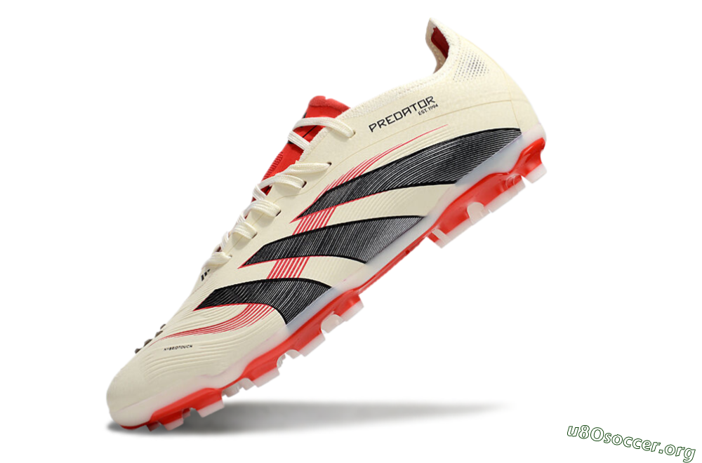 Adidas Predator 25+ Elite AG Football Boots - Beige/Red/Black 5