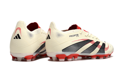Adidas Predator 25+ Elite AG Football Boots - Beige/Red/Black
