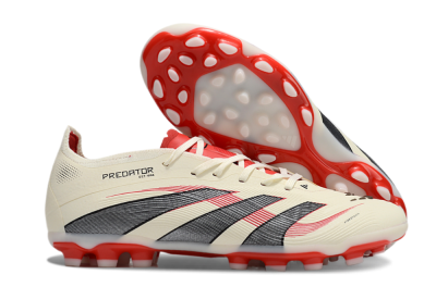Adidas Predator 25+ Elite AG Football Boots - Beige/Red/Black