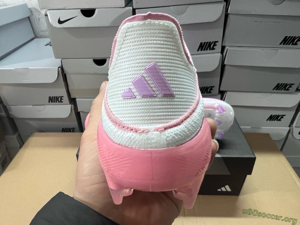 Adidas F50 Elite Laceless FG Football Boots - White/Pink/Gold