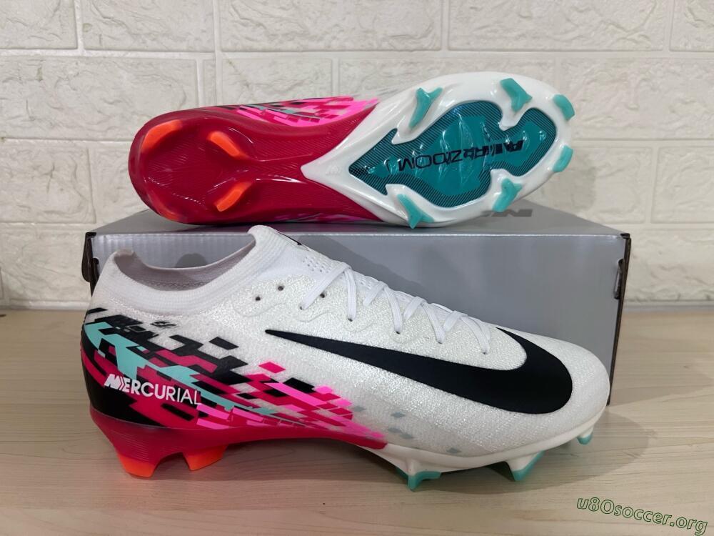 Nike Air Zoom Mercurial Vapor 16 Elite FG Football Boots - White/Black/Red
