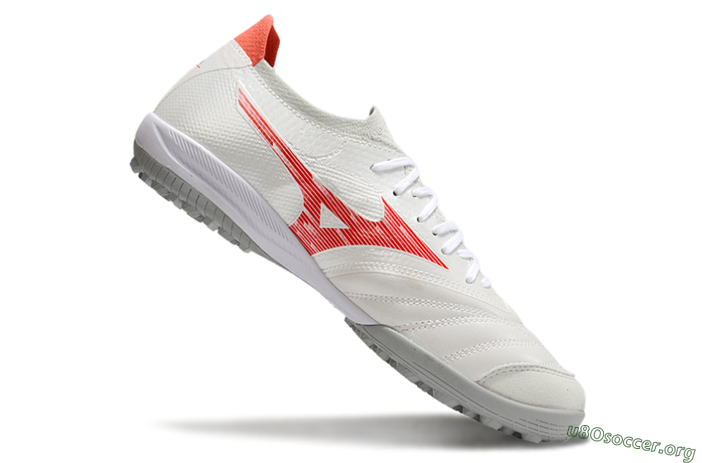 Mizuno Morelia Neo Sala TF Football Shoes - Grey/Red/White 4