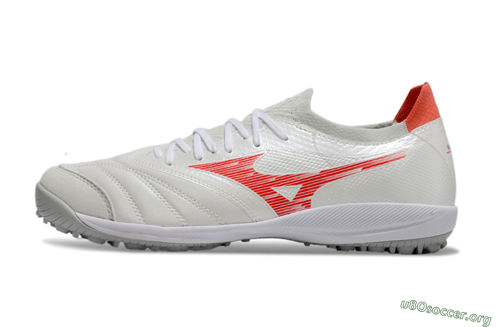 Mizuno Morelia Neo Sala TF Football Shoes - Grey/Red/White 3