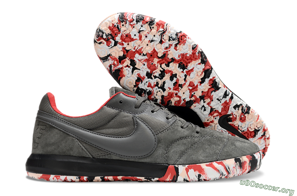 Nike Premier 2 Sala IC Football Shoes - Grey/Black/Red 2