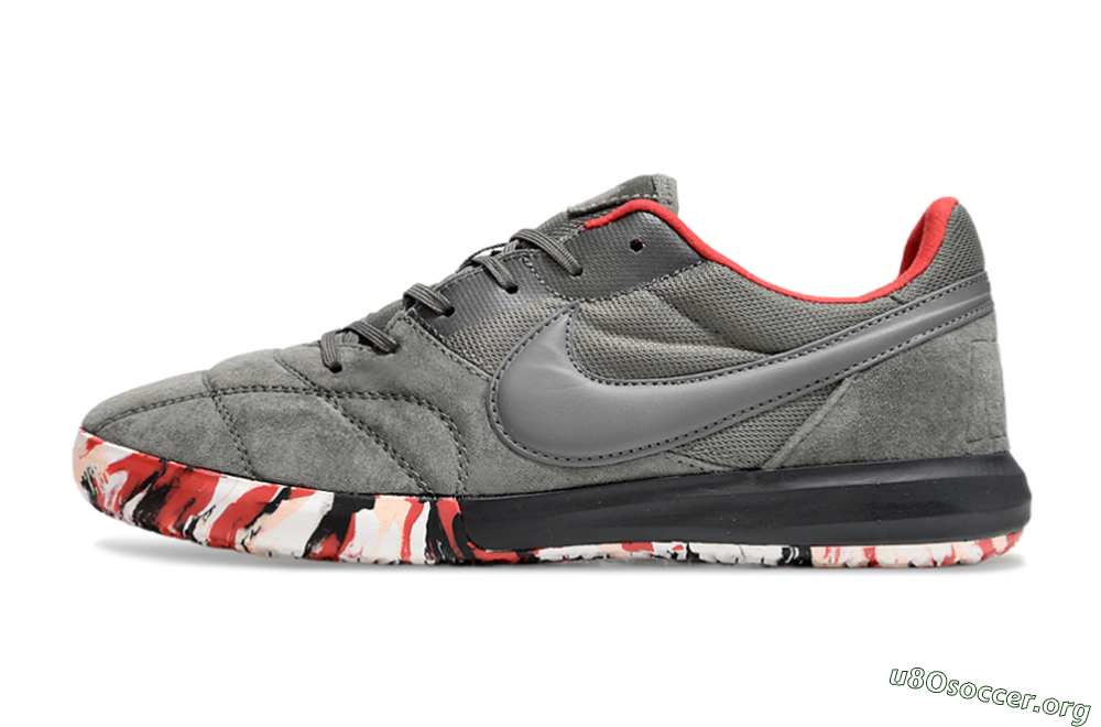 Nike Premier 2 Sala IC Football Shoes - Grey/Black/Red 3