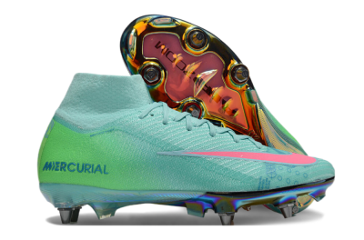Nike Air Zoom Mercurial Superfly 10 Elite SG Football Boots - Jade/Pink/Gold
