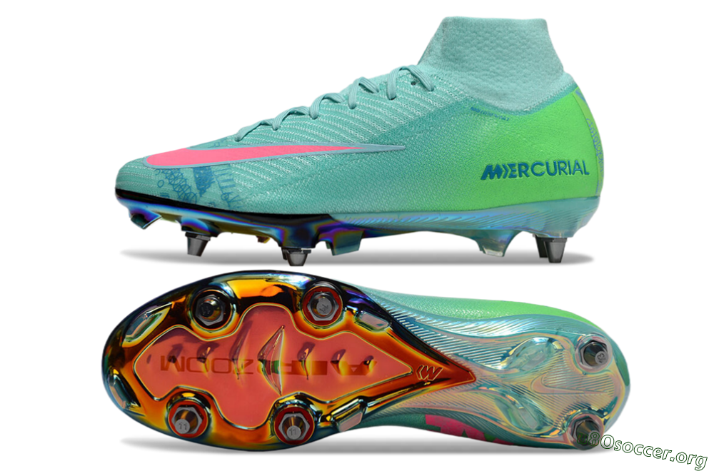 Nike Air Zoom Mercurial Superfly 10 Elite SG Football Boots - Jade/Pink/Gold 1