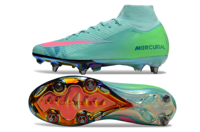 Nike Air Zoom Mercurial Superfly 10 Elite SG Football Boots - Jade/Pink/Gold