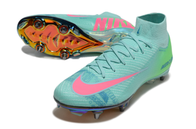 Nike Air Zoom Mercurial Superfly 10 Elite SG Football Boots - Jade/Pink/Gold