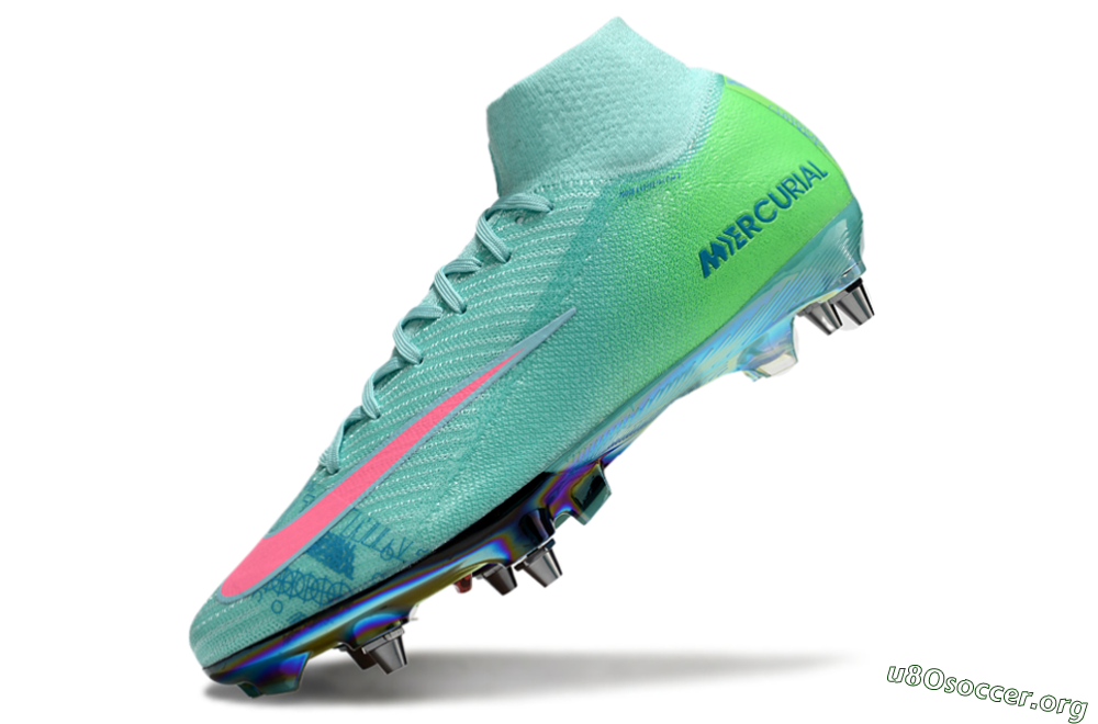 Nike Air Zoom Mercurial Superfly 10 Elite SG Football Boots - Jade/Pink/Gold 5