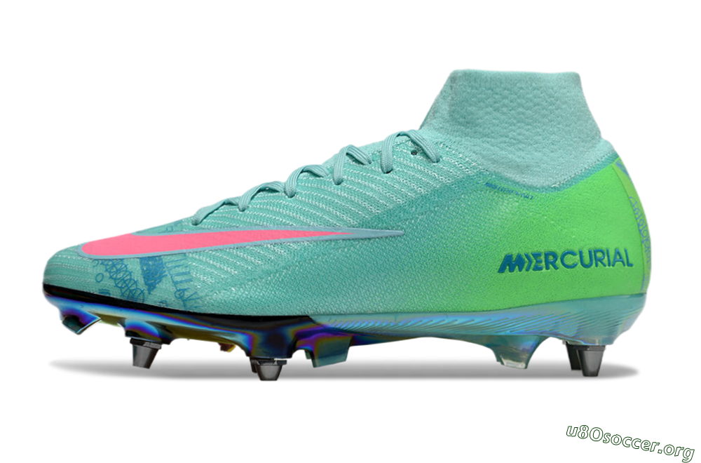 Nike Air Zoom Mercurial Superfly 10 Elite SG Football Boots - Jade/Pink/Gold 3