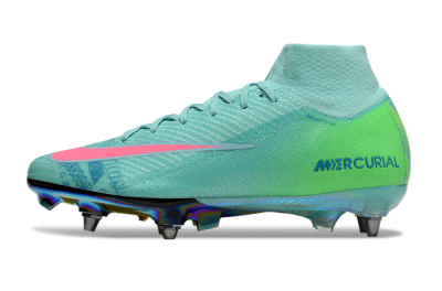 Nike Air Zoom Mercurial Superfly 10 Elite SG Football Boots - Jade/Pink/Gold