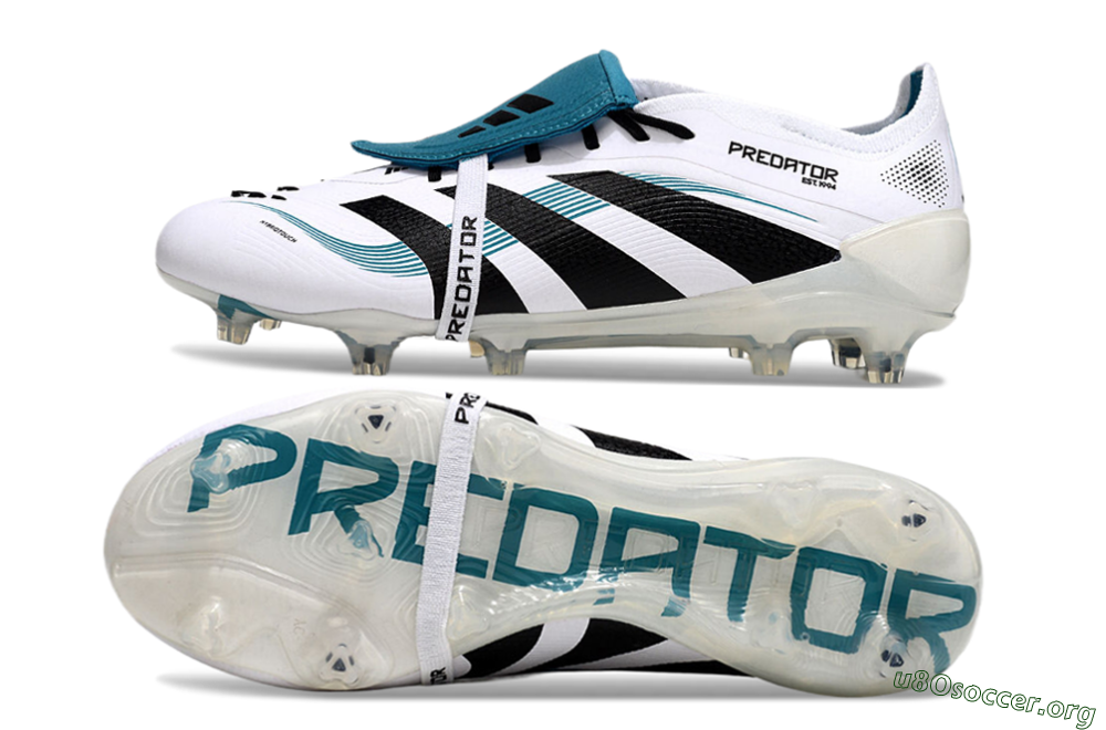Adidas Predator Elite 25 Foldover Tongue FG Football Boots - White/Blue/Black 1