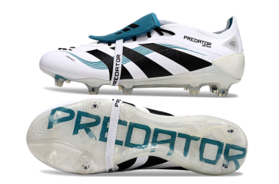 Adidas Predator Elite 25 Foldover Tongue FG Football Boots - White/Blue/Black