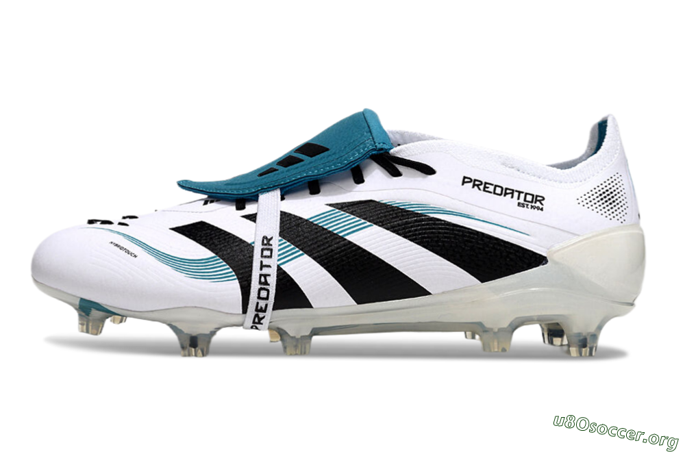 Adidas Predator Elite 25 Foldover Tongue FG Football Boots - White/Blue/Black 3