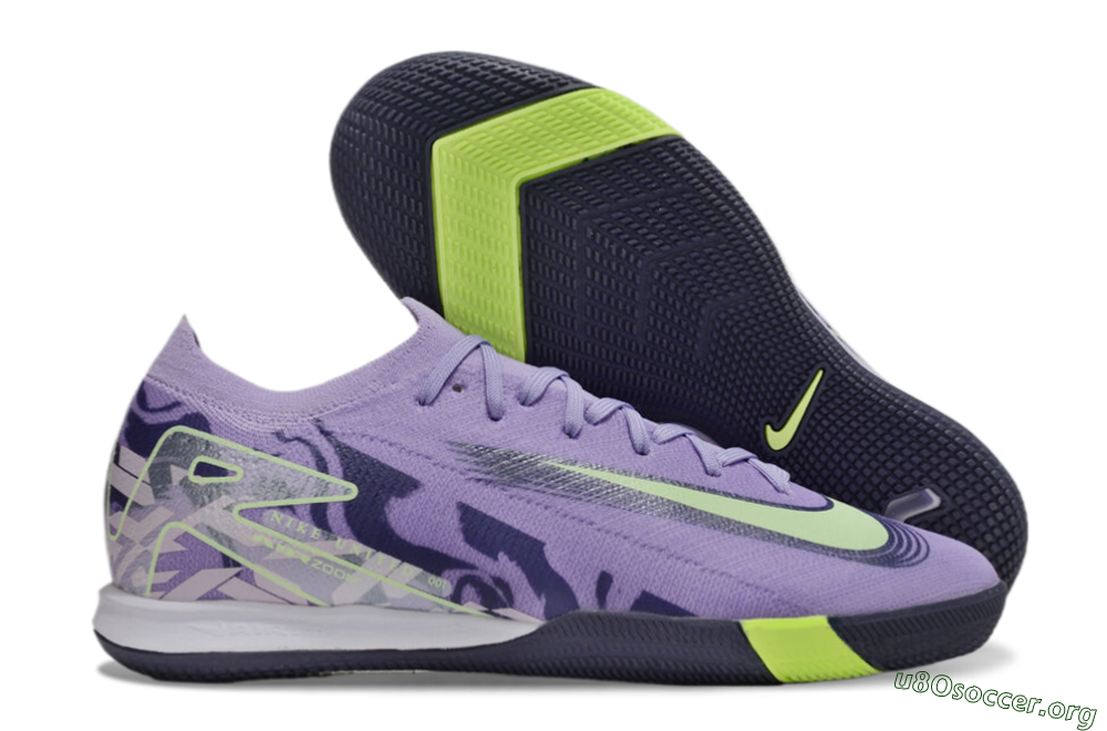 Nike Air Zoom Mercurial Vapor 16 Elite IC Football Shoes - Purple/Yellow/White 2