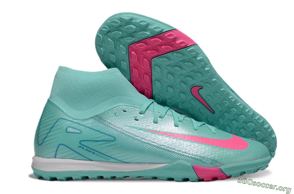 Nike Air Zoom Mercurial Superfly 10 Academy TF Football Shoes - Jade/Pink/White 2