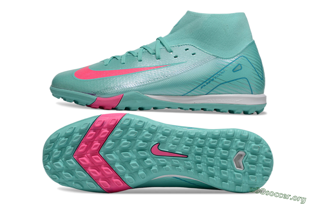 Nike Air Zoom Mercurial Superfly 10 Academy TF Football Shoes - Jade/Pink/White 1