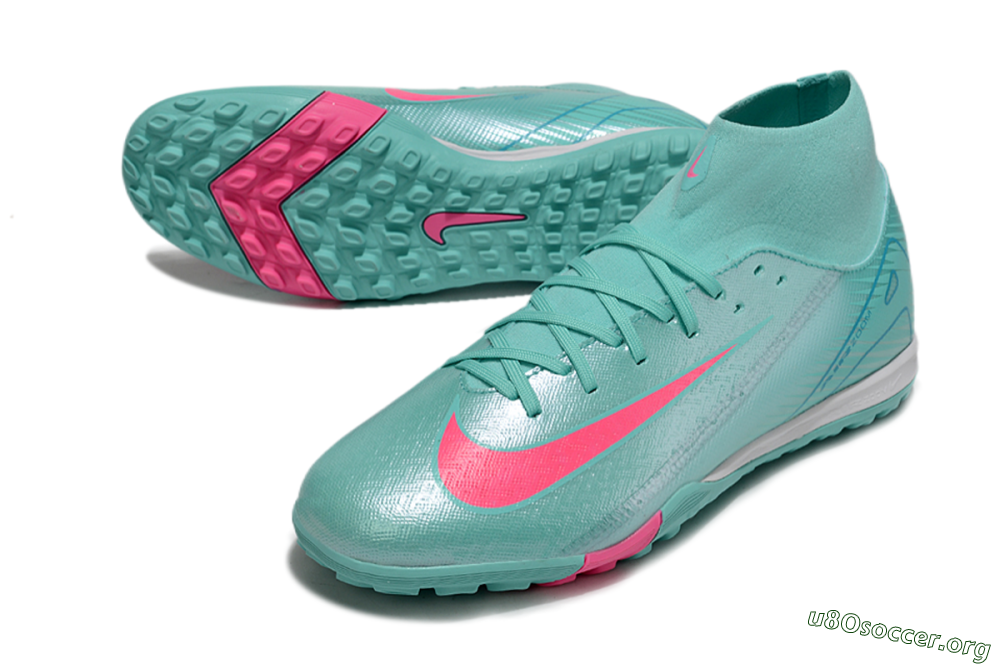 Nike Air Zoom Mercurial Superfly 10 Academy TF Football Shoes - Jade/Pink/White 0