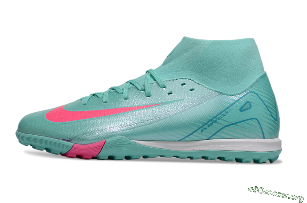 Nike Air Zoom Mercurial Superfly 10 Academy TF Football Shoes - Jade/Pink/White 3