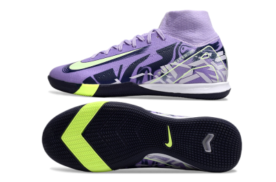 Nike Air Zoom Mercurial Superfly 10 Elite IC Football Shoes - Purple/Yellow/White
